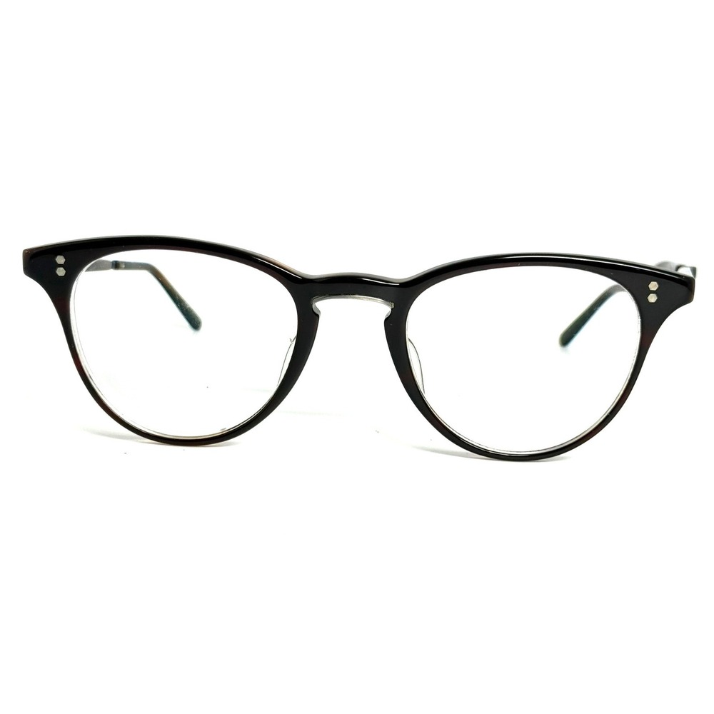 Mr. Leight Runyon C Eyeglasses Black Tortoise 47-22 Round Frames Made in Japan